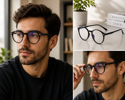 Retro Blue Light Computer Glasses for Men & Women – Classic Full-Rim Everyday Eyewear