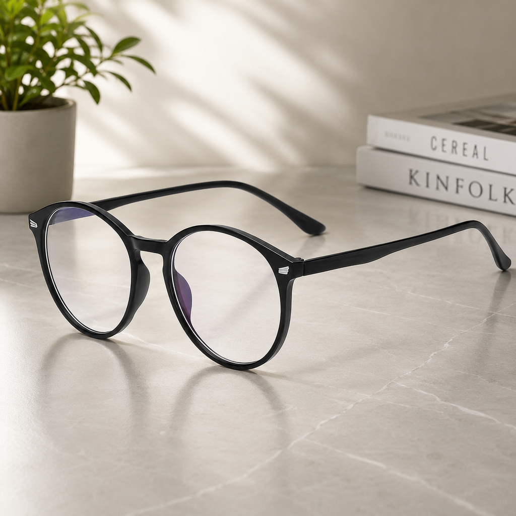 Retro Blue Light Computer Glasses for Men & Women – Classic Full-Rim Everyday Eyewear