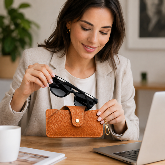 Premium Leather Glasses Case