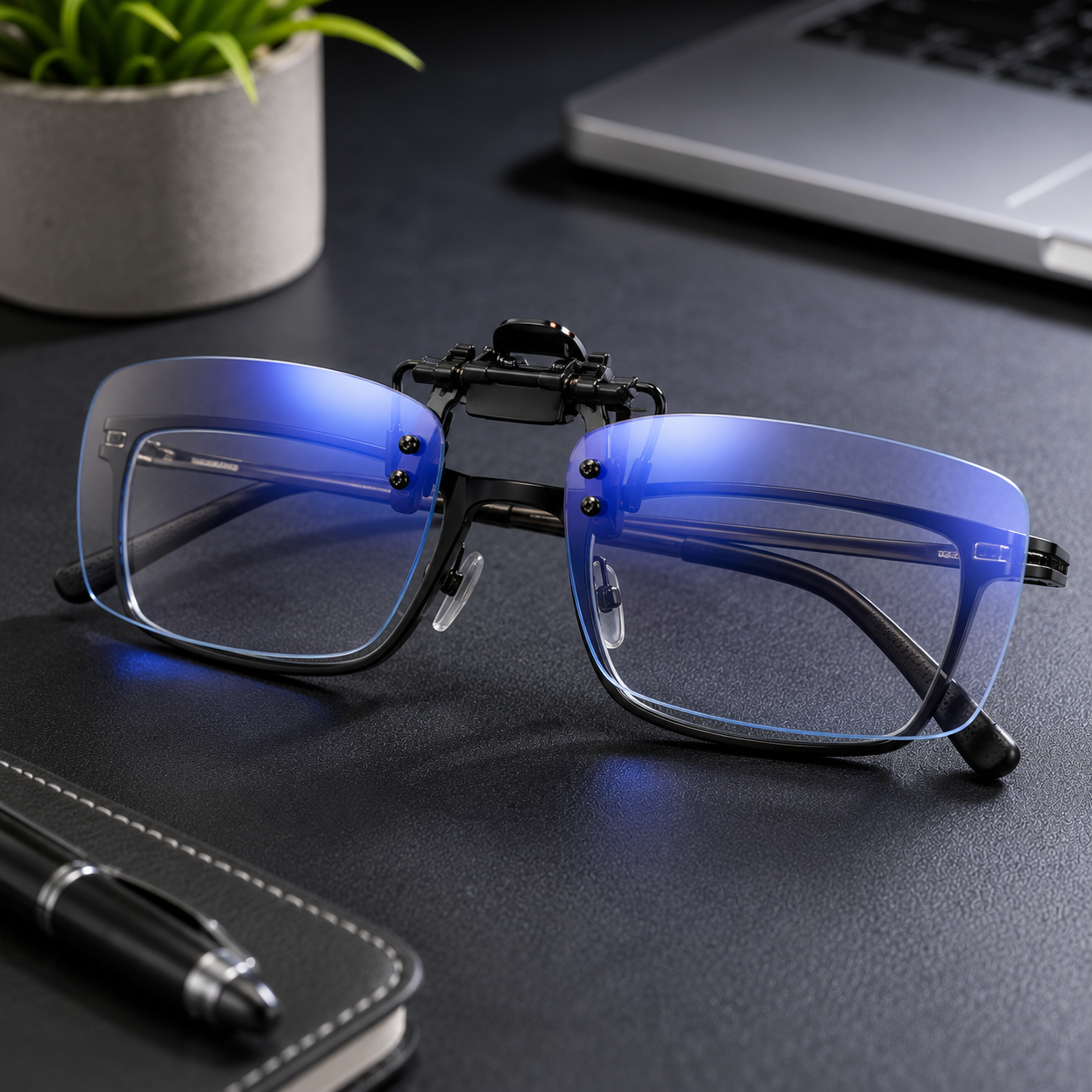 Blue Light Blocking Clip-On Glasses – Clear Lenses for Digital Screens